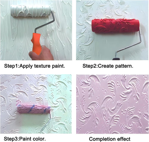 Paint Texture Roller for Walls – DIY Decorative Pattern Roller Tool