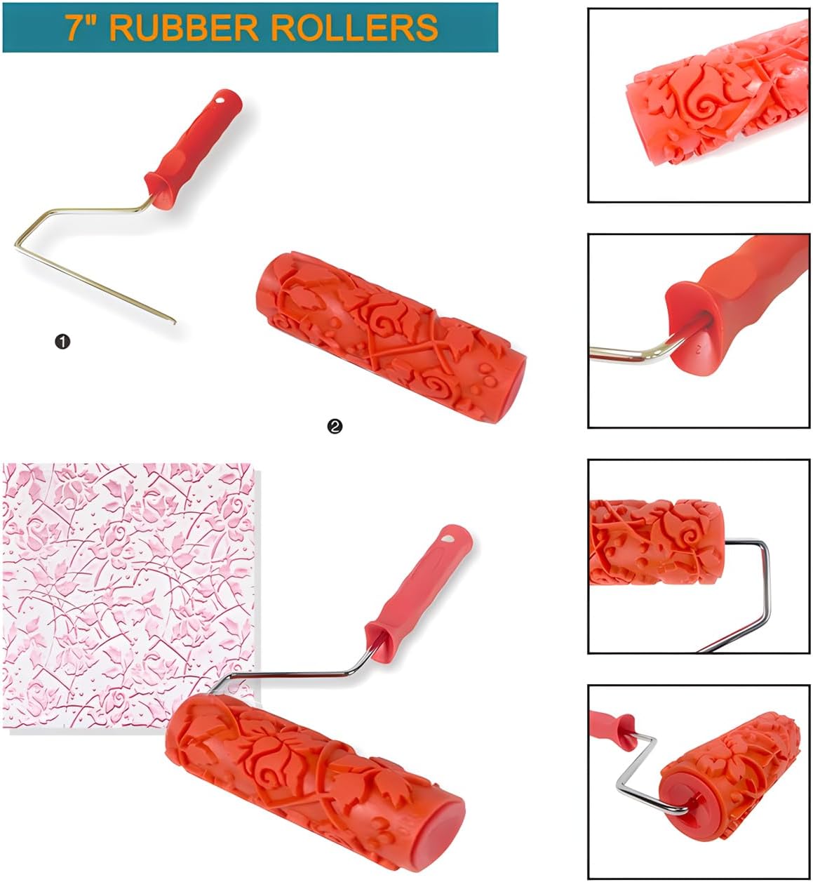 Paint Texture Roller for Walls – DIY Decorative Pattern Roller Tool